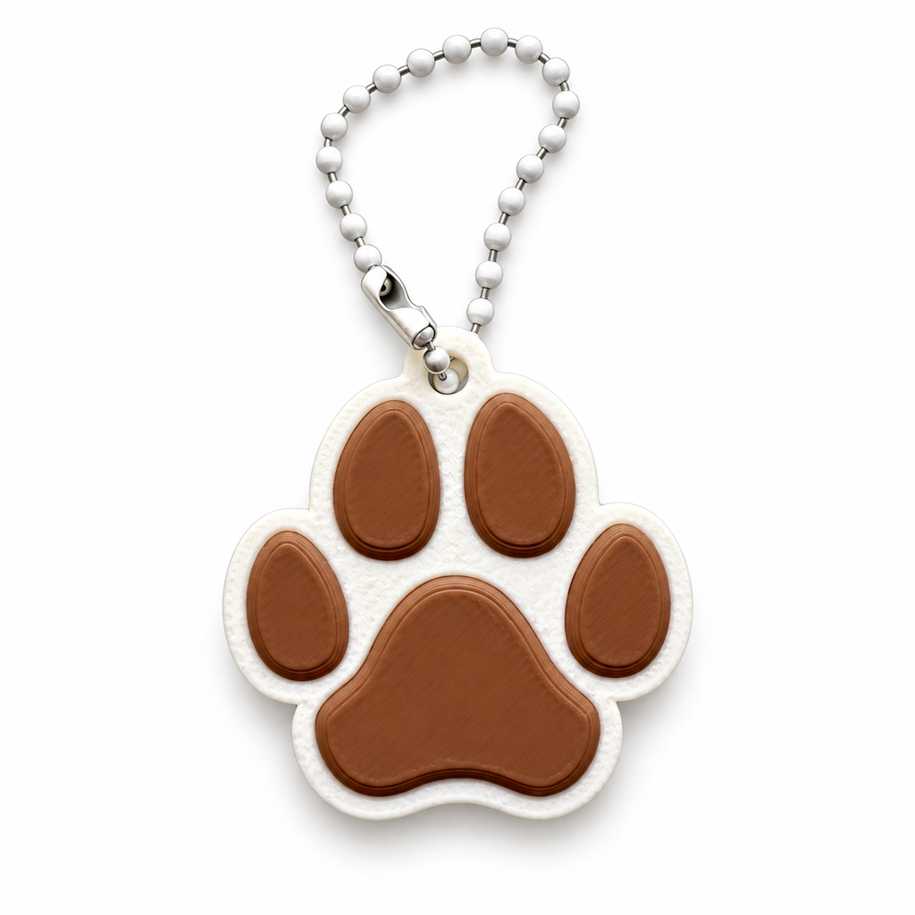 NFC Poot Sleutelhanger Bruin voor hondentrimsalons.